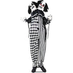 Lifesize 5.5 ft Animatronic Two-Headed Clown with Lights and Sound, Indoor/Outdoor Halloween Decoration, HHCLOWN-37FLSA