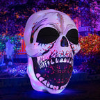 Halloween Inflatables 4 FT High Halloween Inflatable Skull with Magic LEDs, Scary Skulls Inflatable Halloween Skull Inflatable, Outdoor Halloween Decorations Clearance for Holiday Party