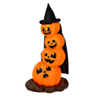 Gymax 7ft Inflatable Pumpkin Combo Halloween Decoration w/ Built-in LED Lights