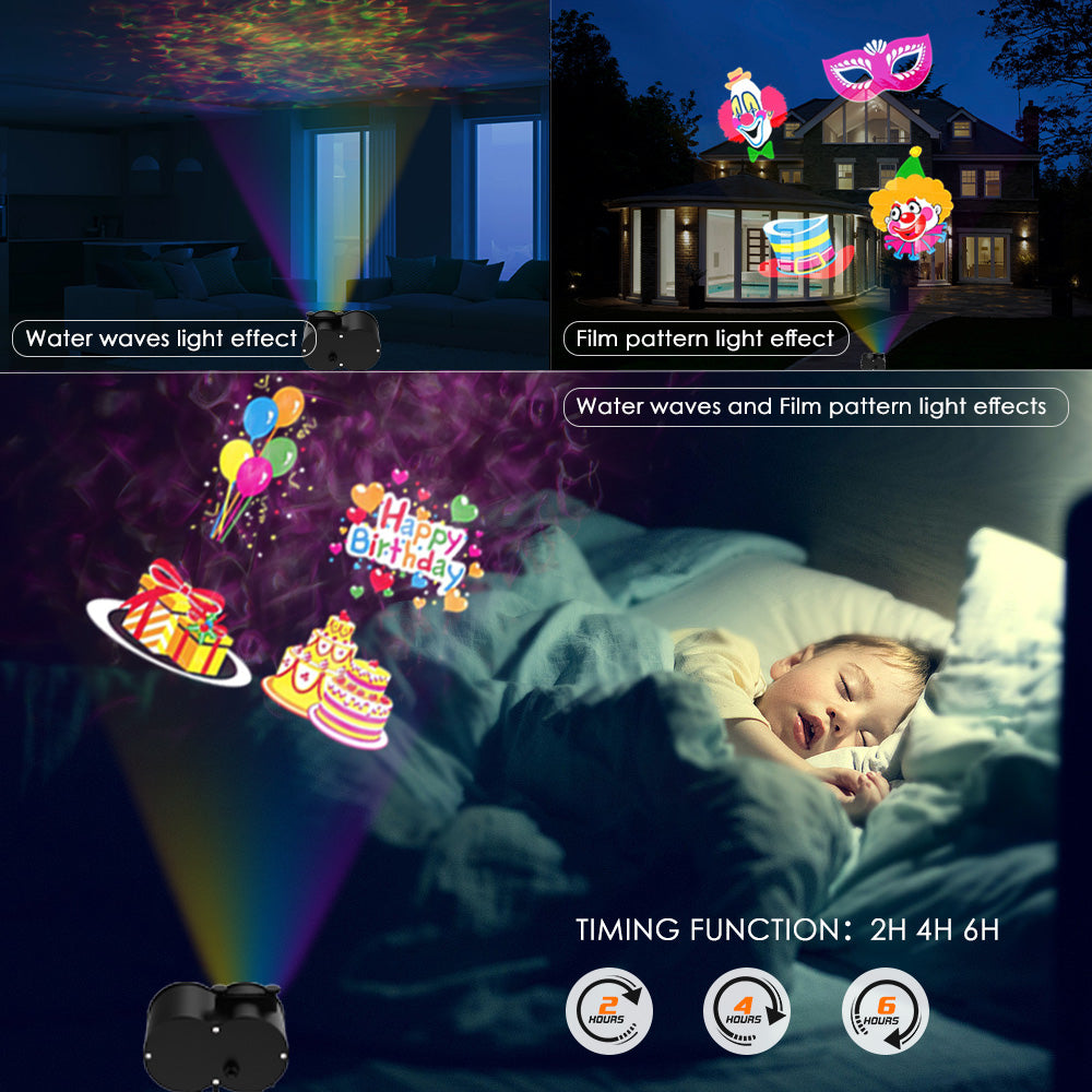 Outdoor HD projector light, remote control 16 switchable modes, Christmas Halloween celebrations, birthdays, weddings and parties, waterproof light show