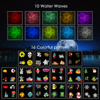 Outdoor HD projector light, remote control 16 switchable modes, Christmas Halloween celebrations, birthdays, weddings and parties, waterproof light show