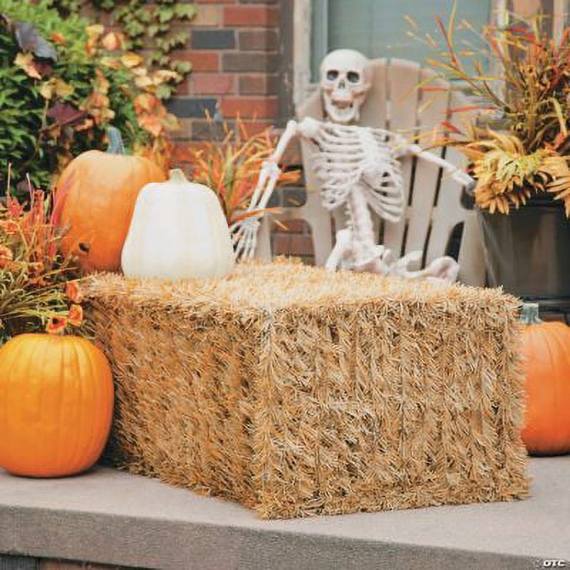 Collapsible Faux Hay Bale - Home Decor - 1 Piece