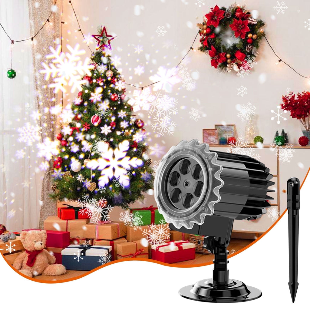 Outdoor high brightness snowflake projection light, holiday decoration ambient light, Christmas Halloween laser light, light show, waterproof function, indoor home, Christmas, wedding Mother's Day