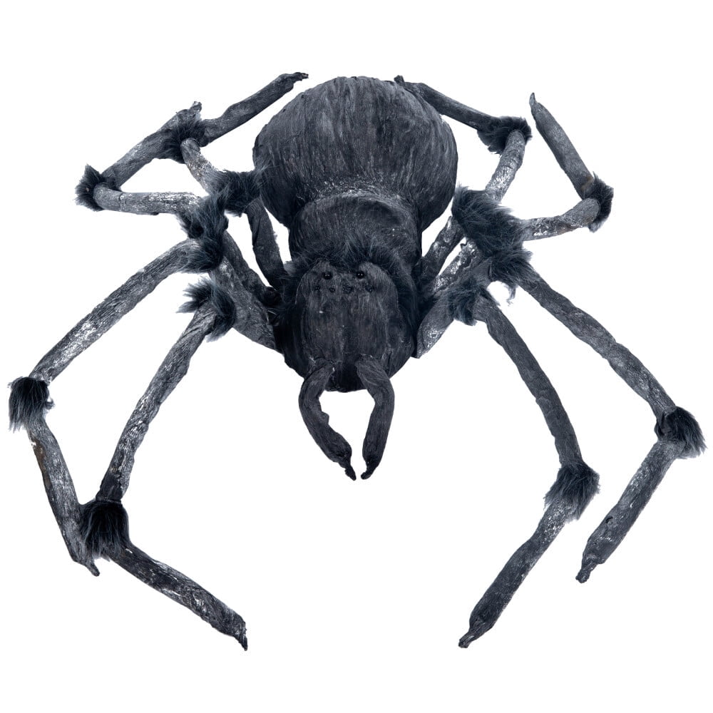 45inch Giant Spider Halloween Decorations,Scary Spider Halloween Outdoor Party Decorations Props Halloween Yard Decorations,Black