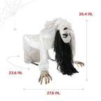 Lifesize 35" Animatronic Possessed Woman with Lights and Sound, Halloween Decoration,HHLADY-11FLSA