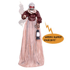 5FT Halloween Animatronics Life Size Witch Scary Prop, Motion Activated Outdoor Decoration for Haunted House Party Lawn Patio Yard Decor