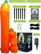 9.5ft Halloween Inflatable Pumpkin Arch with LED Lights - Outdoor/Indoor Yard Decoration for Halloween Party & Home
