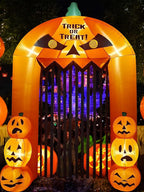 9.5ft Halloween Inflatable Pumpkin Arch with LED Lights - Outdoor/Indoor Yard Decoration for Halloween Party & Home