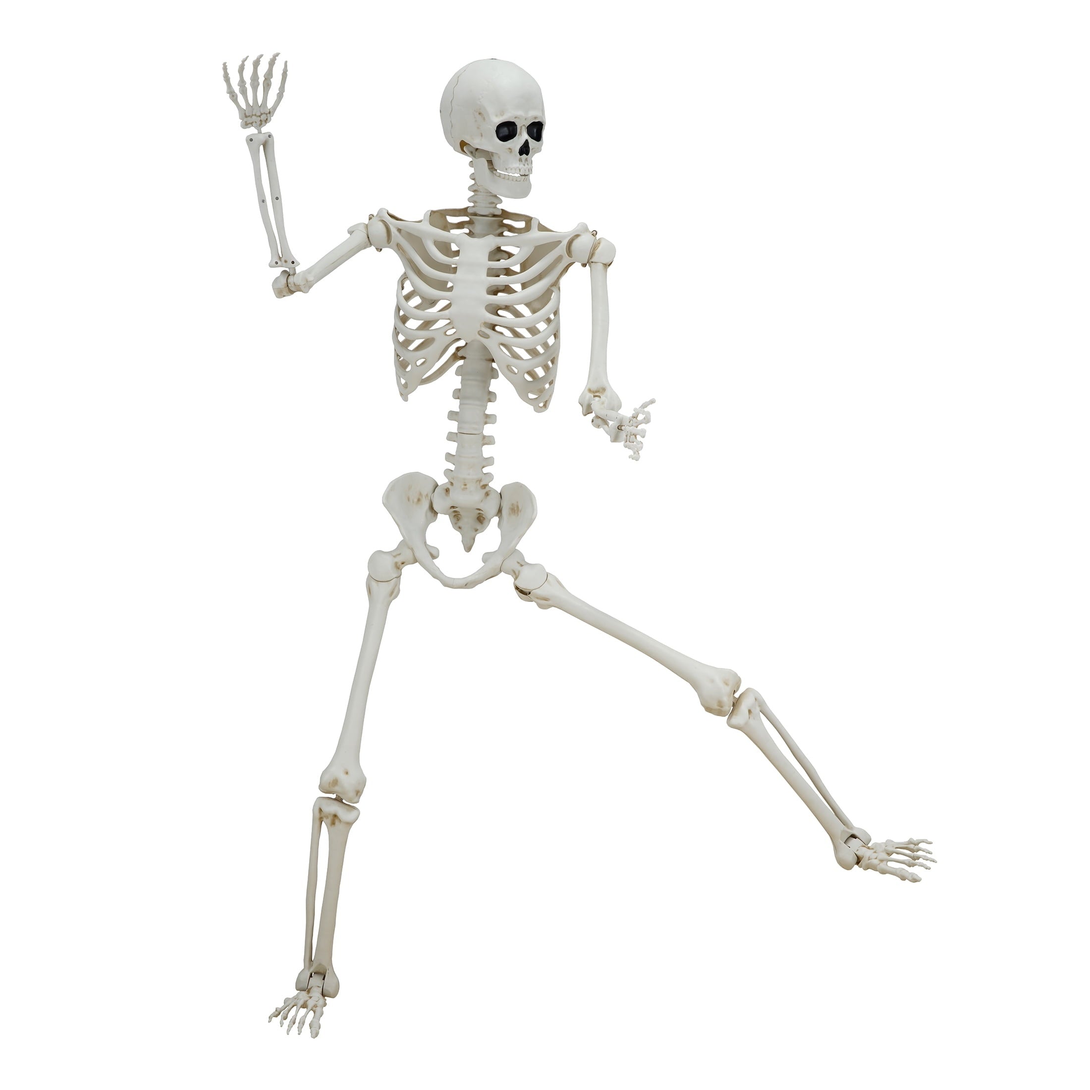 Hanging Posable Skeleton Decoration, White, 5', Halloween
