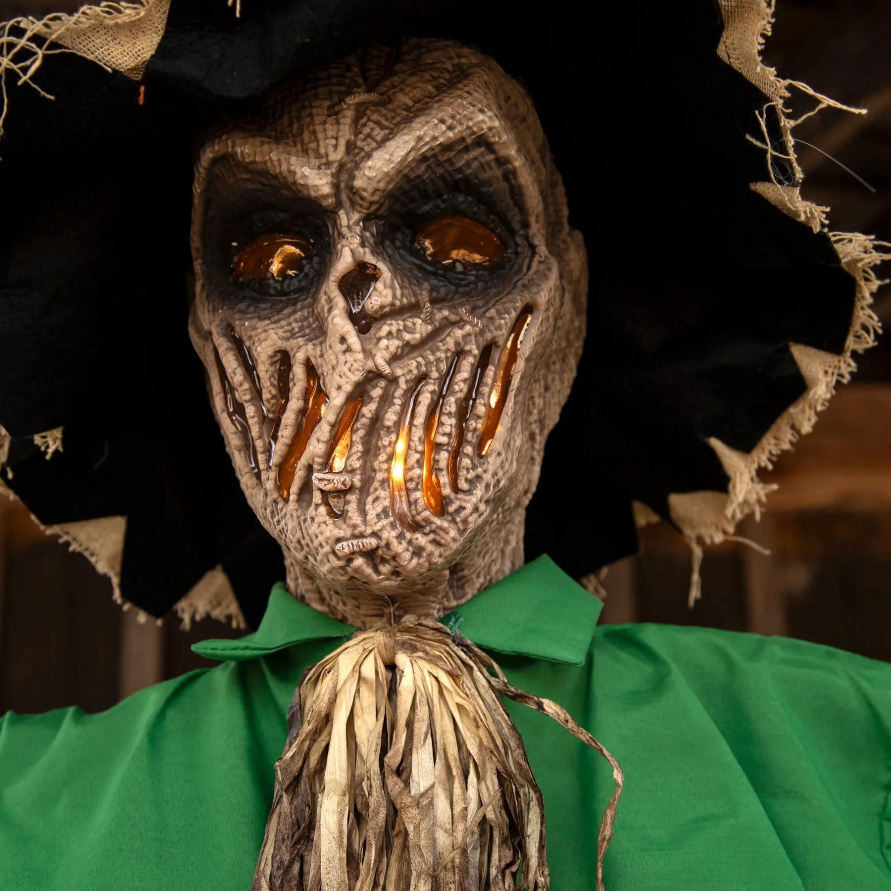 6 Ft. Light-Up Hanging Animated Scarecrow Halloween Decoration