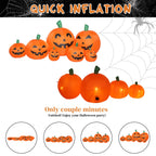 7 FT Halloween Inflatables Pumpkin, Halloween Decoration 7 Blow up Pumpkins w/ Build-in LEDs for Halloween Party