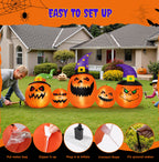 (2 pack) 8FT Halloween Inflatable Pumpkins Blow ups Outdoor Decorations, Five Pumpkins with LED Lights for Party Yard