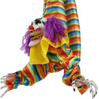 47 in Animatronic Hanging Upside Down Clown with Lights and Sound, Halloween Decoration, HHCLOWN-39HLSA