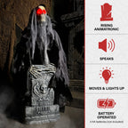 3 ft Touch-Activated Rising Reaper with Tombstone Halloween Accessory, HHRPRTOMB-2FLSA