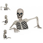 Clearance Halloween Decorations Skeletons, Giant Ground Breaking Skeleton with LCD Eyes, Spooky Haunted Home Halloween Decorations Outdoor for Yard, Patio & Front Porch
