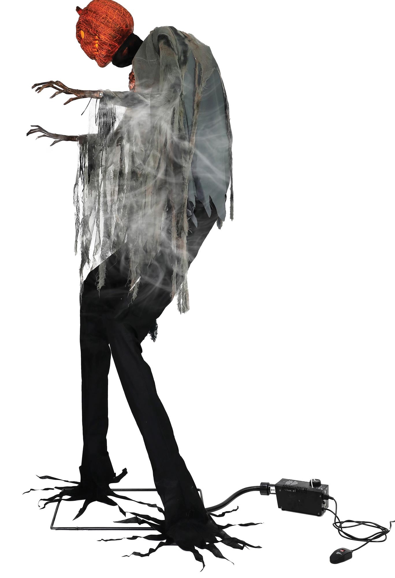 7 ft. Animated Scorched Scarecrow with Fog Machine Halloween Decoration