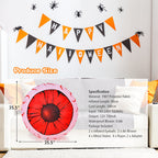 Costway 2 Pack 3 FT Halloween Inflatable Eyeballs w/ Air Blower & Red LED Lights