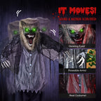 7FT Halloween Animatronic Werewolf w/ Werewolf Barking Sound The Sound Activated Halloween Prop