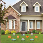 Big Dot of Happiness Happy Fall Truck - Lawn Decorations - Outdoor Harvest Pumpkin Party Yard Decorations - 10 Piece