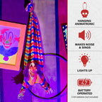 47 in Animatronic Hanging Upside Down Clown with Lights and Sound, Halloween Decoration, HHCLOWN-39HLSA