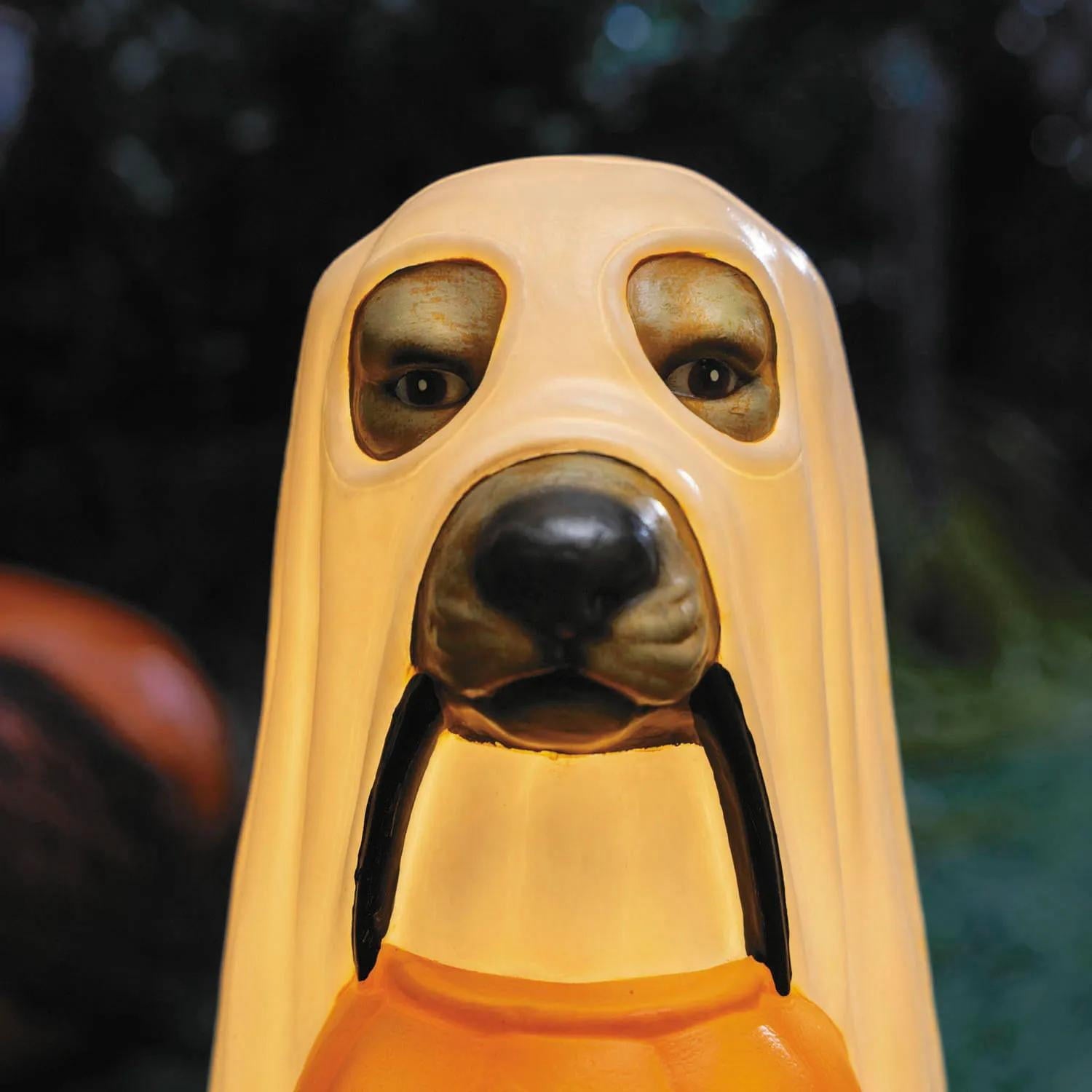 23 1/4" Light-Up Ghost Dog Blow Mold with C7 LED Halloween Decoration