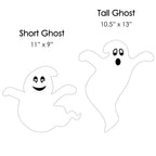 Big Dot of Happiness Spooky Ghost - Ghost Shape Lawn Decoration Signs - Outdoor Halloween Yard Decorations - 10 Piece