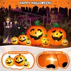 8 FT Halloween Inflatables Pumpkin,7 Pumpkins Halloween Outdoor Decoration with Built-in LED Lights,Halloween Blow Ups for Yard, Lawn, Garden Decor