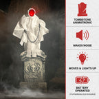 4.3 ft Touch-Activated Animated Spectre on Tomb Halloween Accessory, HHRPRTOMB-1FLSA