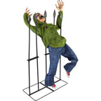 4.4 ft Voice-Sensor Impaled Zombie Halloween Animatronic, HHIMPZOMB-1FLSA