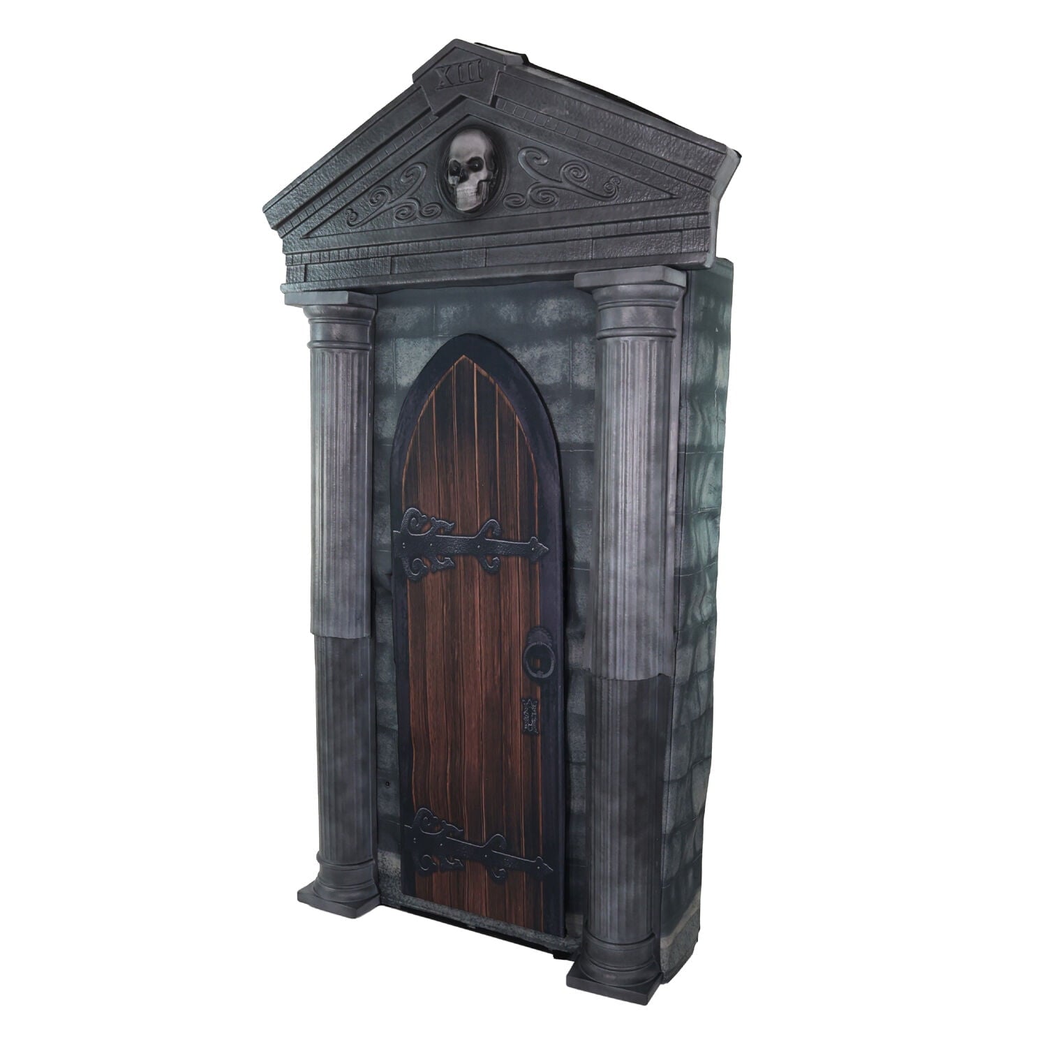6.7 ft. Motion-Triggered Mausoleum Halloween Animatronic by Tekky, HHMAUSOLEUM-1FLSA