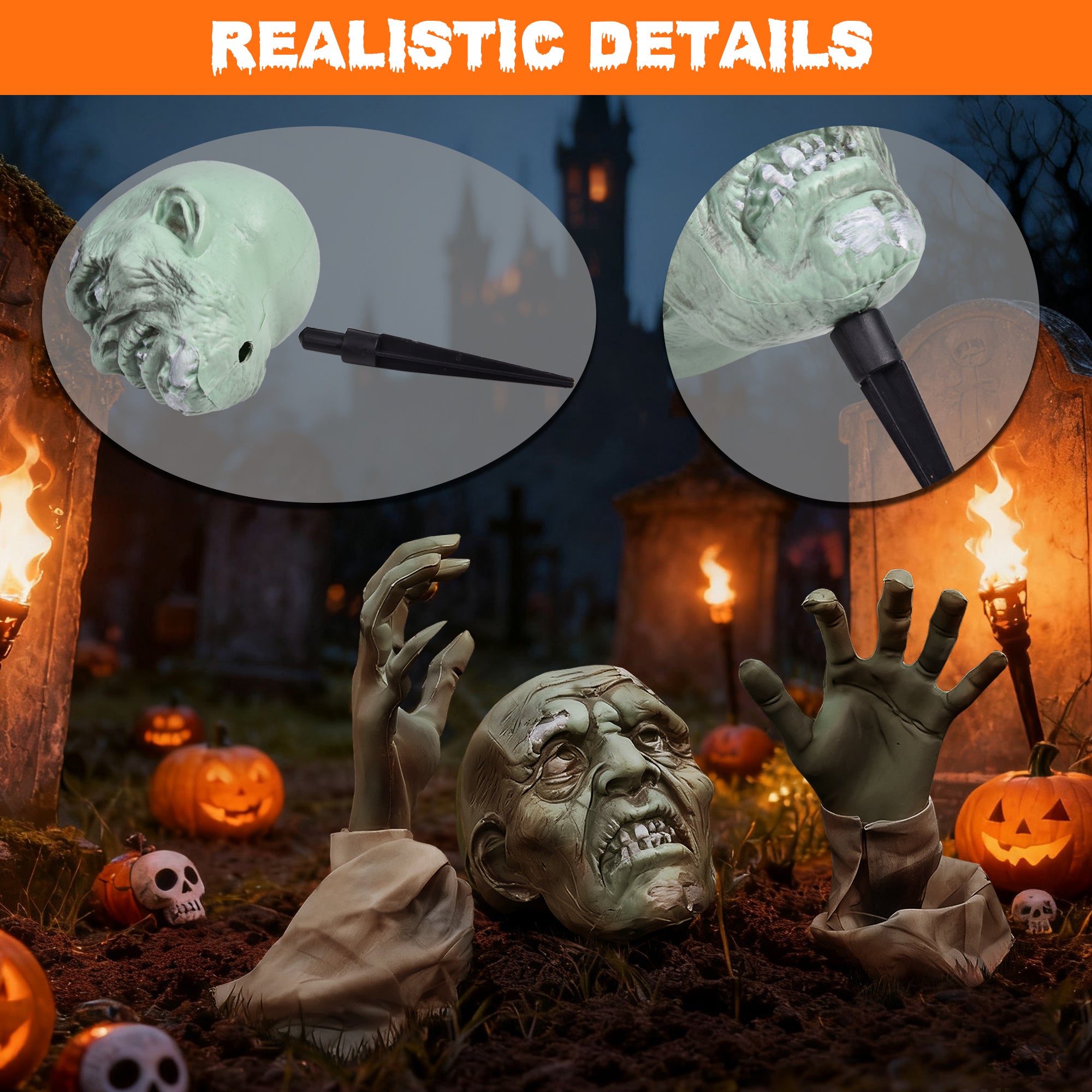 Halloween Zombie Decorations Scary Halloween Decorations Halloween Yard Decorations Halloween Decorations OutdoorLawn, Yard, Patio, Graveyard Decoration, Haunted House Prop