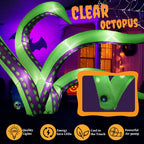 7 FT Halloween Inflatables Cape Octopus 2 Pack Giant Octopus Tentacles Halloween Decoration Outdoor