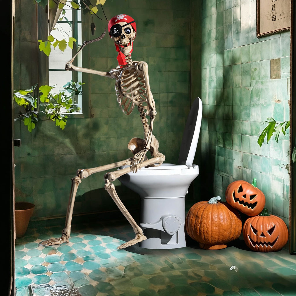 Yescom Pirate Life Size Skeleton Poseable Full Size 5.6 Ft Halloween Party Decorations Haunted House 2026