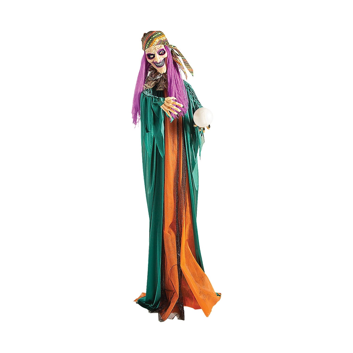Animated Standing Fortune Teller Witch Halloween Decoration, Home Decor, Halloween, 1 Pieces