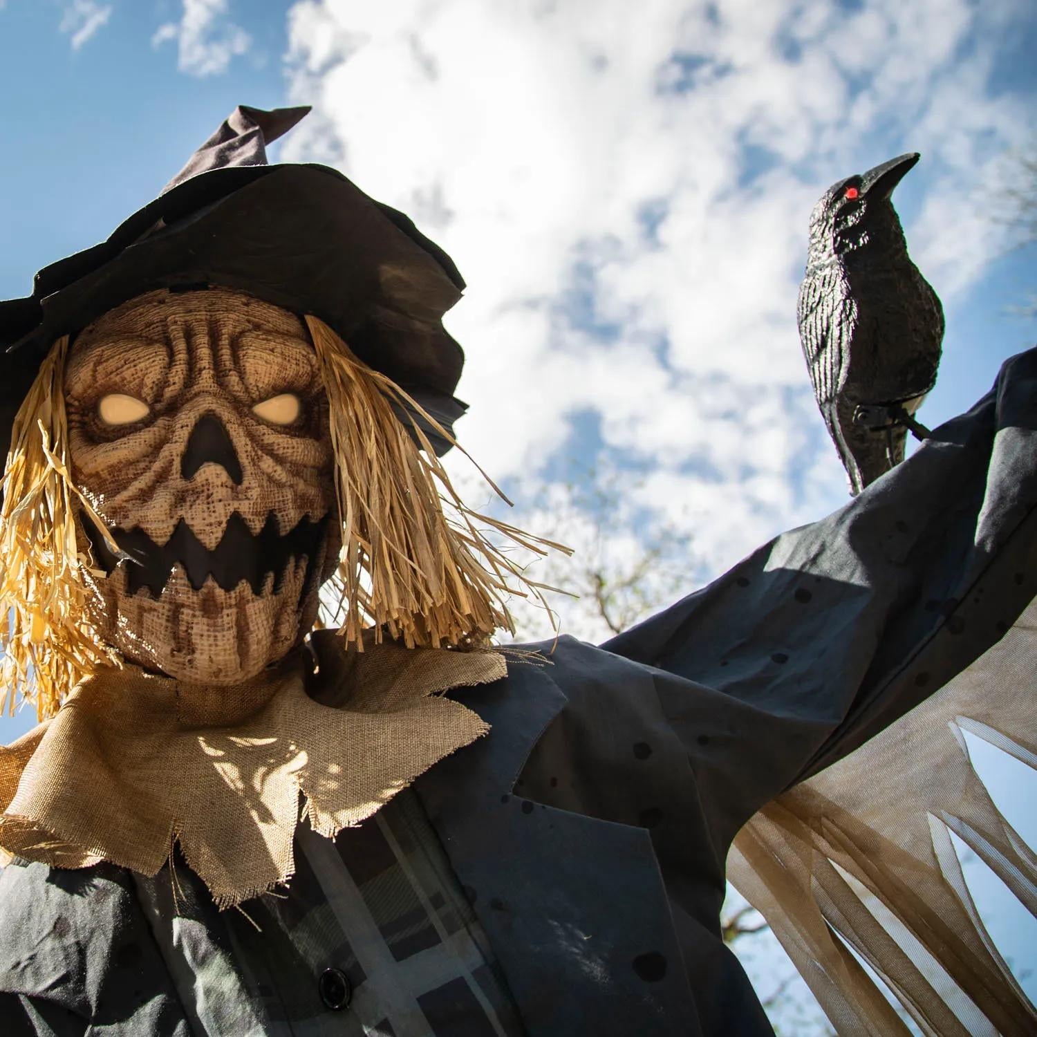 Staked Scarecrow Prop 8ft Animated Halloween Yard Decor Haunted House Display