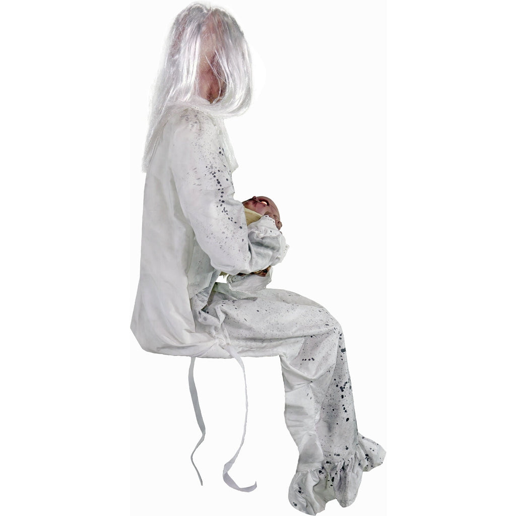 2.9 ft Animatronic Gravely Granny by Tekky Halloween Decoration with Motion-Activated Sounds, HHGRVLYGRNY-1FLSA