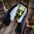 43 1/4" x 4 Ft. 9" Light-Up Hunchback Witch Standing Halloween Decoration