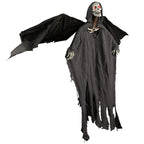 LED Lighted Animated Winged Grim Reaper Halloween Decoration - 50"