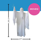 Morris Costumes4 Ft. 7" x 5 Ft. 5 1/2" Skeleton Ghost Animated Prop Standing Halloween Decoration
