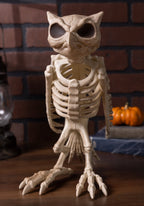 USA Owl Skeleton Halloween Decoration - 13.5 in