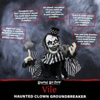1.8 ft Groundbreaker Clown-Vile, Halloween Decoration, Multi-Color, HHFJCLOWN-2LSA