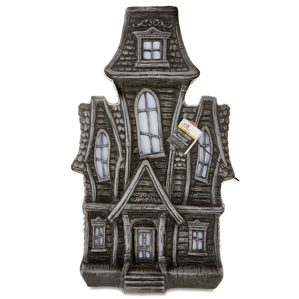 Animated Haunted House 24" Plastic Indoor Halloween Decoration