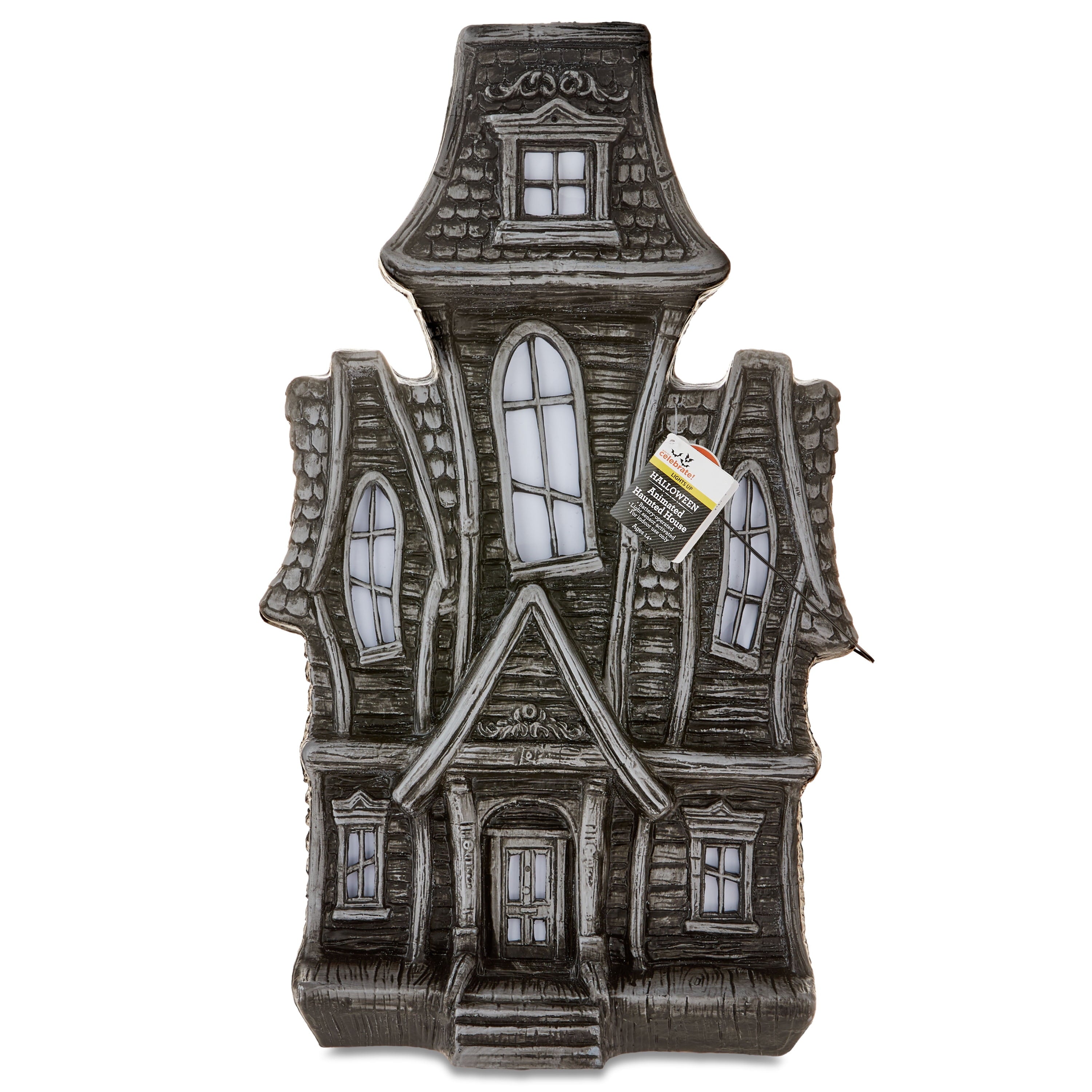 Animated Haunted House 24" Plastic Indoor Halloween Decoration