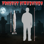 3ft Hanging Zombie Animated Halloween Decoration Creepy Mummy Halloween w/ Pre-Recorded Screaming, LED Eyes