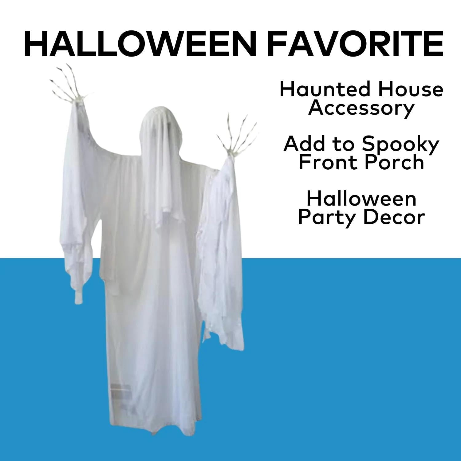 Morris Costumes4 Ft. 7" x 5 Ft. 5 1/2" Skeleton Ghost Animated Prop Standing Halloween Decoration