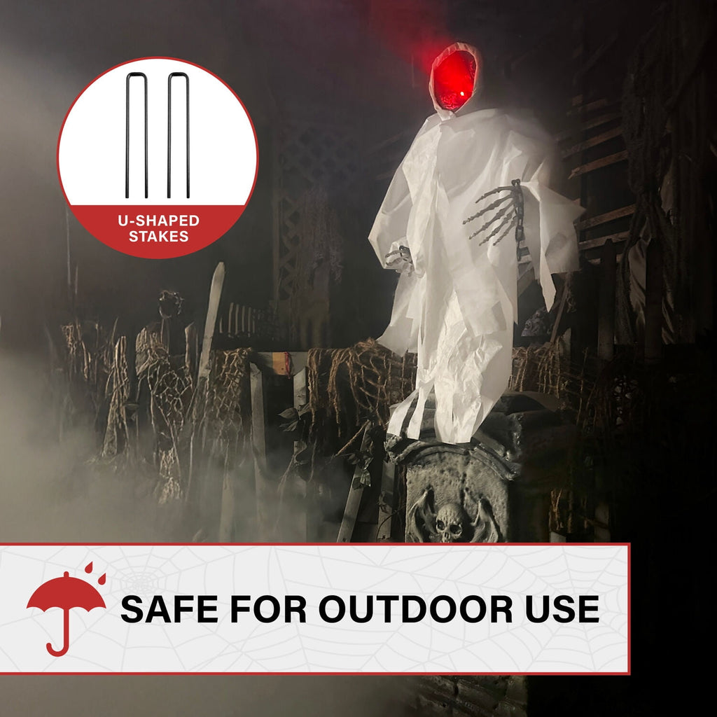 4.3 ft Touch-Activated Animated Spectre on Tomb Halloween Accessory, HHRPRTOMB-1FLSA