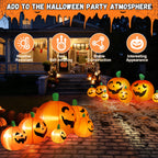 8 FT Halloween Inflatables Pumpkin,7 Pumpkins Halloween Outdoor Decoration with Built-in LED Lights,Halloween Blow Ups for Yard, Lawn, Garden Decor