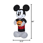 Airblown Inflatable Retro Mickey Mouse with Pumpkin 5ft tall