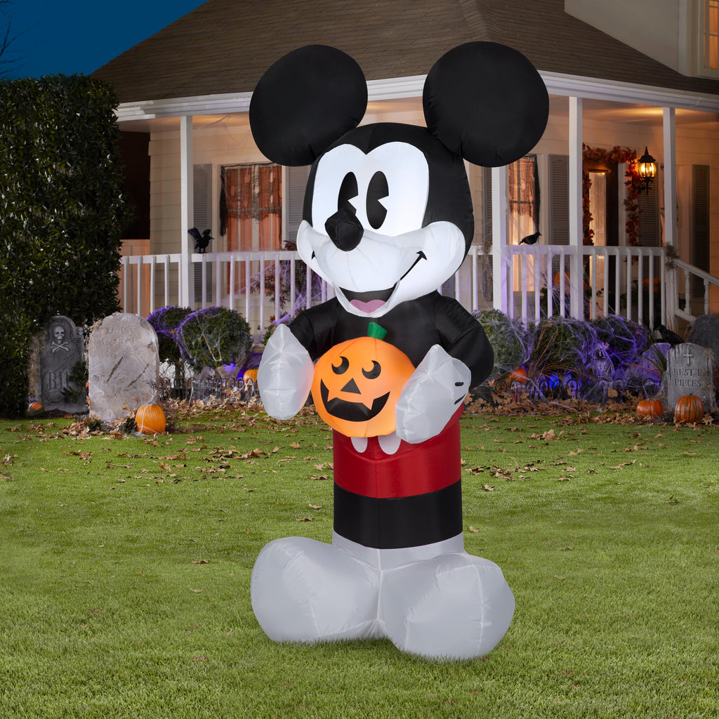 Airblown Inflatable Retro Mickey Mouse with Pumpkin 5ft tall