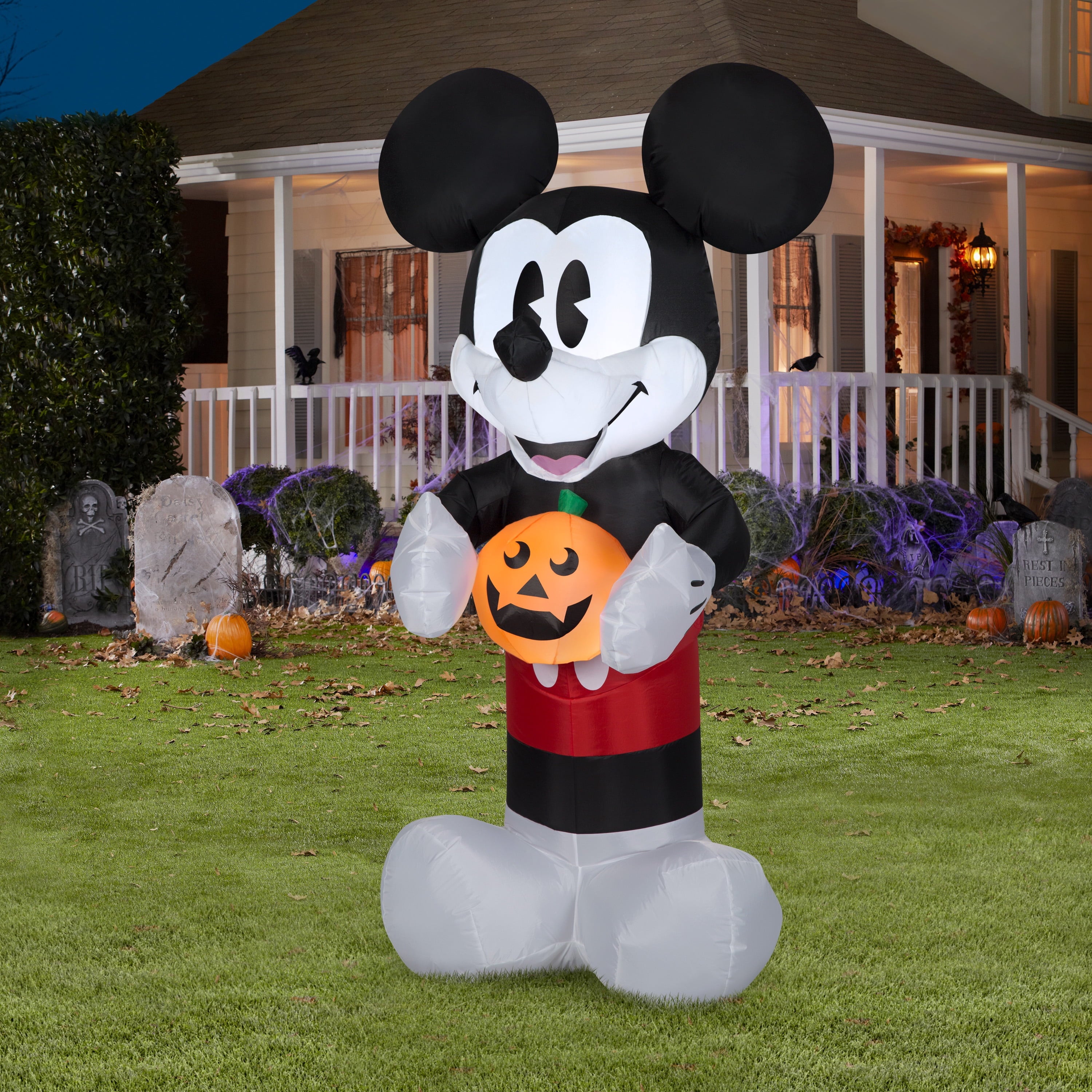 Airblown Inflatable Retro Mickey Mouse with Pumpkin 5ft tall